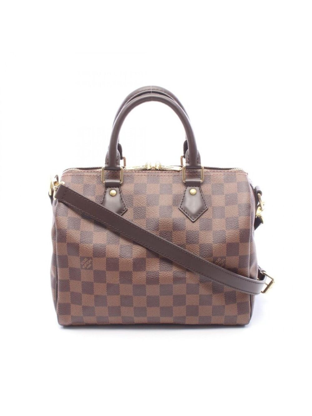 Louis Vuitton Handbag Speedy Bandouliere 25 Damier Ebene Leather 25